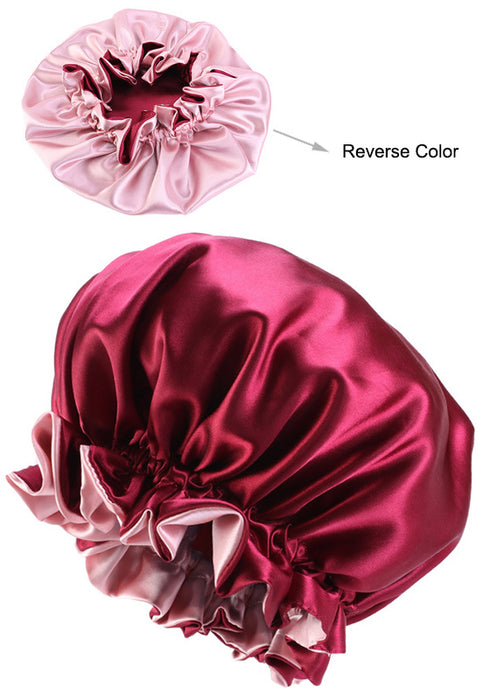 Beauty Hair Satin Silk Bonnet Sleep Night Cap Head Cover Bonnet Hat