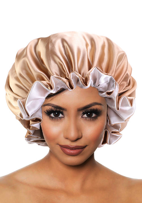 Beauty Hair Satin Silk Bonnet Sleep Night Cap Head Cover Bonnet Hat