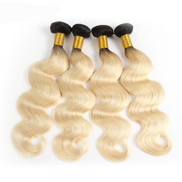 4PC Body Wave 1b/613 Color Best Human Hair Bundles