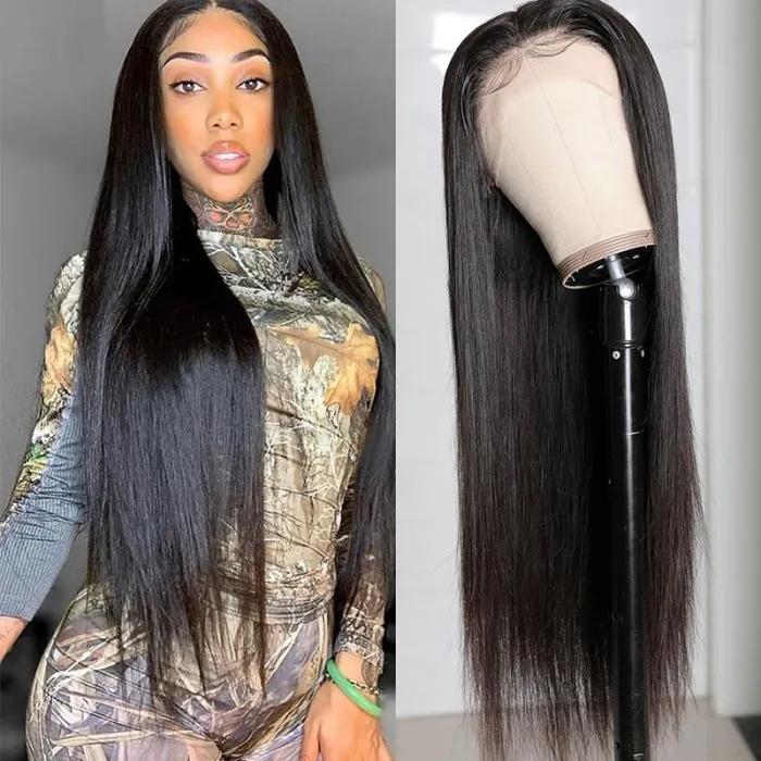 <p>22 Inch Straight T Part Lace Front Human Hair Wigs</p><p>Original Price: $268.36</p>