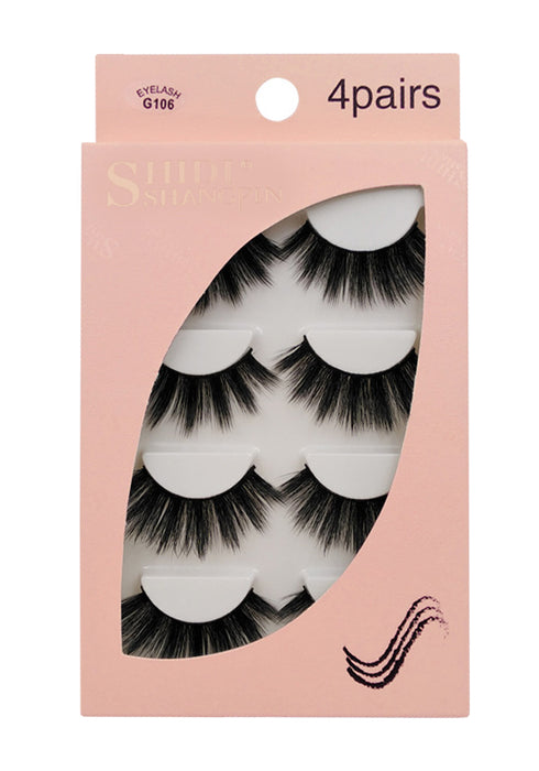 4 Pairs 3D Mink Fur False Eyelashes