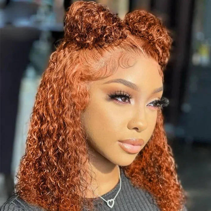 <p>14 Inch Burnt Orange Copper Hair Color Water Wave T Part Lace Wig</p><p>Original Price: $190.23</p>