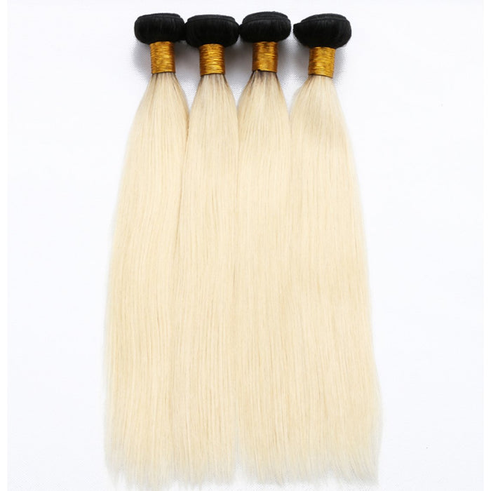 4PC Straight 1b/613 Color Best Human Hair Bundles