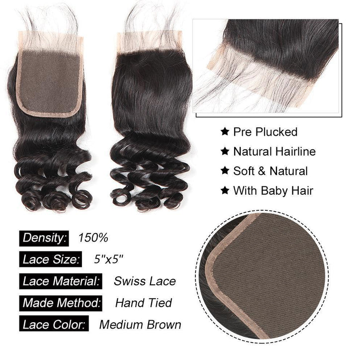 Loose Wave 5*5 Lace Closure Hair