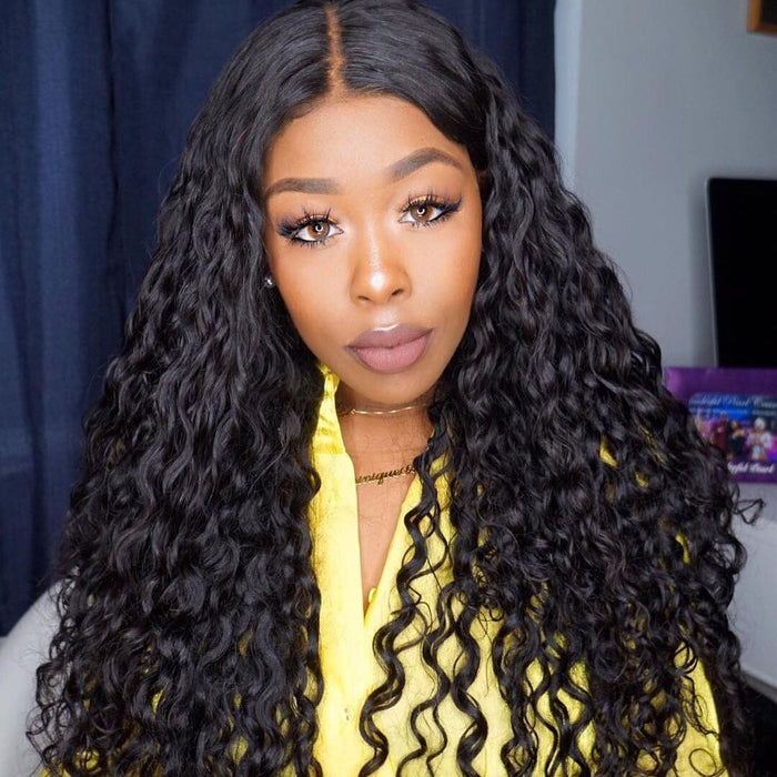 Water/Natural Wave 4x4 Lace Closure Human Hair Wigs