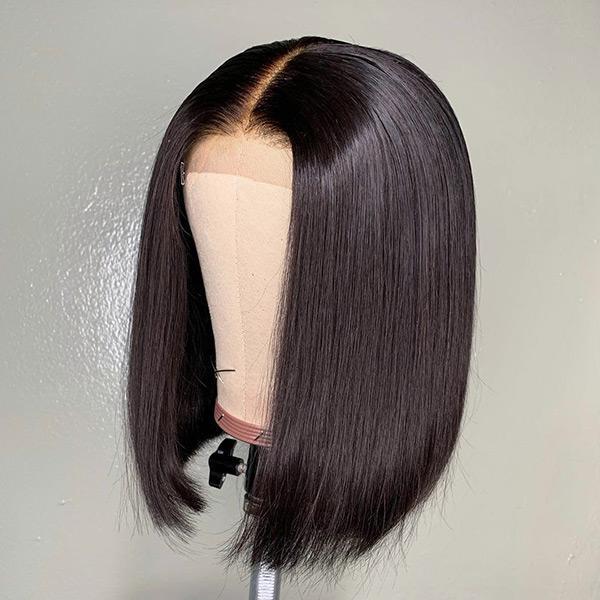 Short Wigs Straight Bob Wigs T Part Lace Wigs