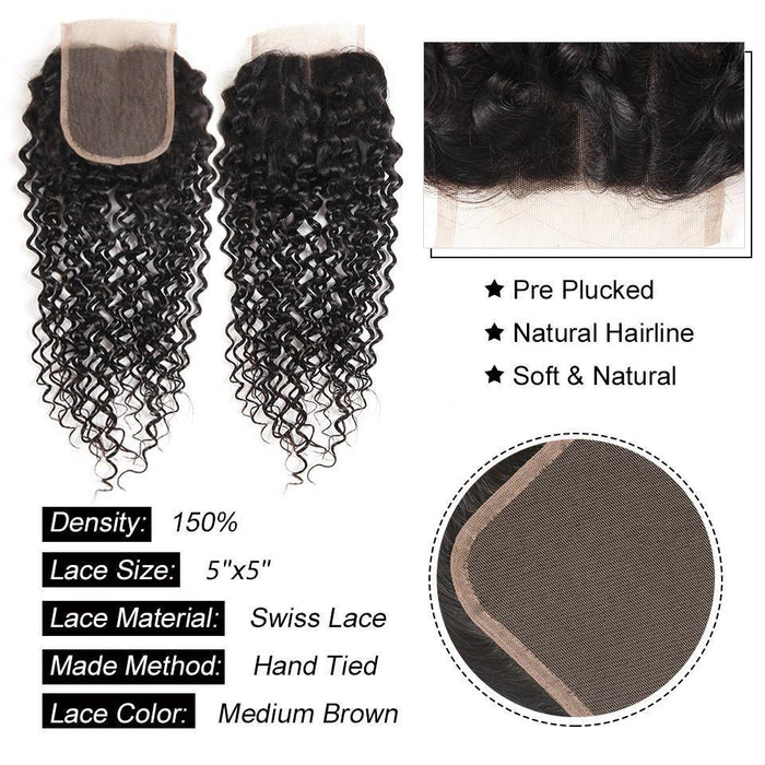 Curly 5*5 Lace Closure Hair