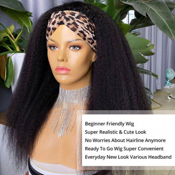 2 Pieces Half Headband Wigs Combo Deal Kinky Straight And Body Wave