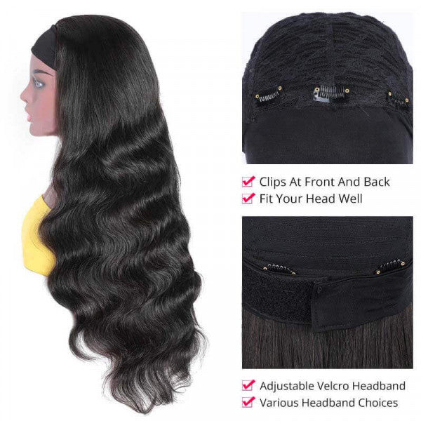 2 Pieces Half Headband Wigs Combo Deal Kinky Straight And Body Wave