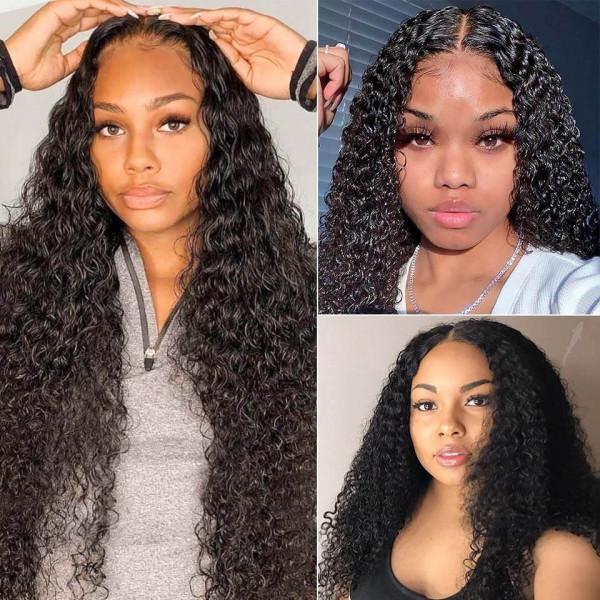 Curly 4x4 Lace Closure Human Hair Wigs