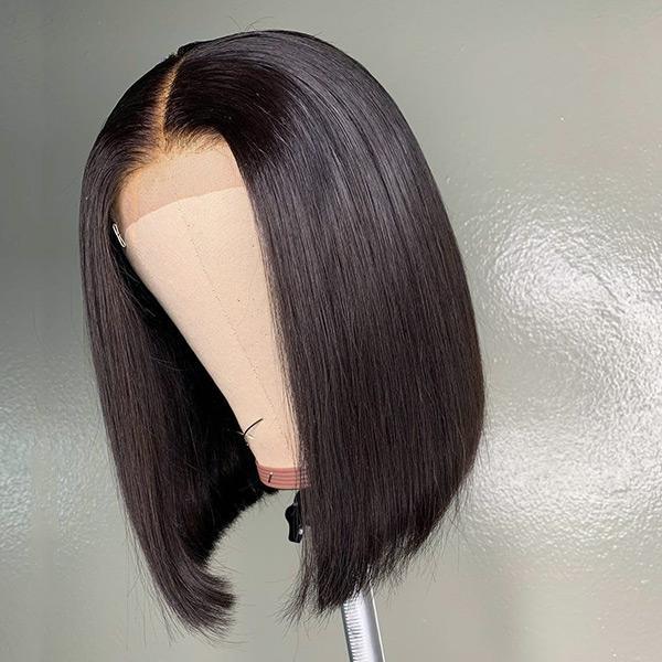 Short Wigs Straight Bob Wigs T Part Lace Wigs