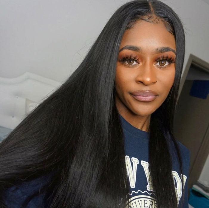 Straight 5x5 Lace Closure Human Hair Wigs