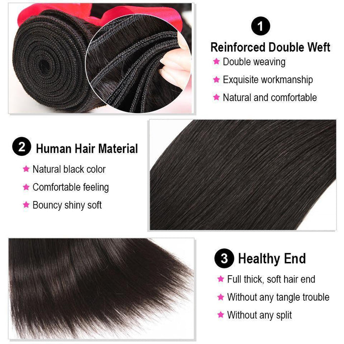 3PC Straight Best Human Hair Bundles