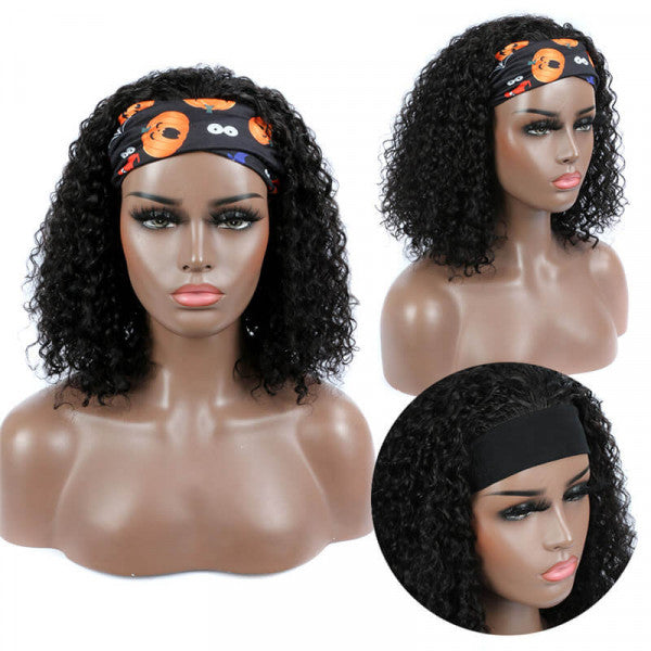 Pay 1 Get 3 Human Hair Headband Bob Wigs With Headbands Attached