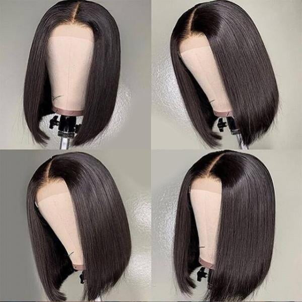 Short Wigs Straight Bob Lace Wigs Quality Human Hair Wigs