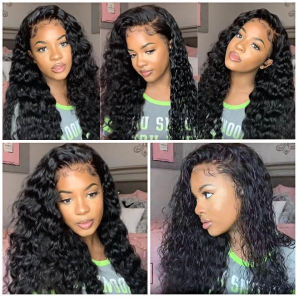 Water/Natural Wave 13x4 Lace Front Human Hair Wigs