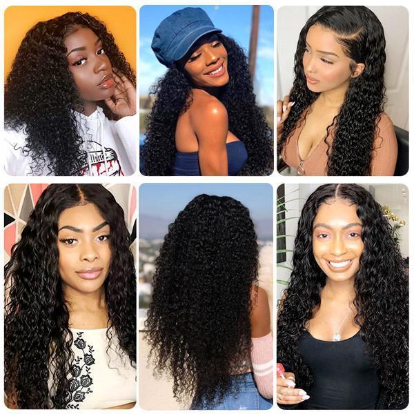 Curly 4x4 Lace Closure Human Hair Wigs