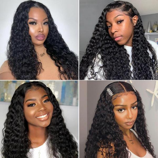 Deep Wave 5x5 Lace Closure Human Hair Wigs