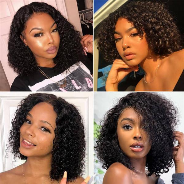 Short Wigs Curly Bob Lace Wigs Quality Human Hair Wigs