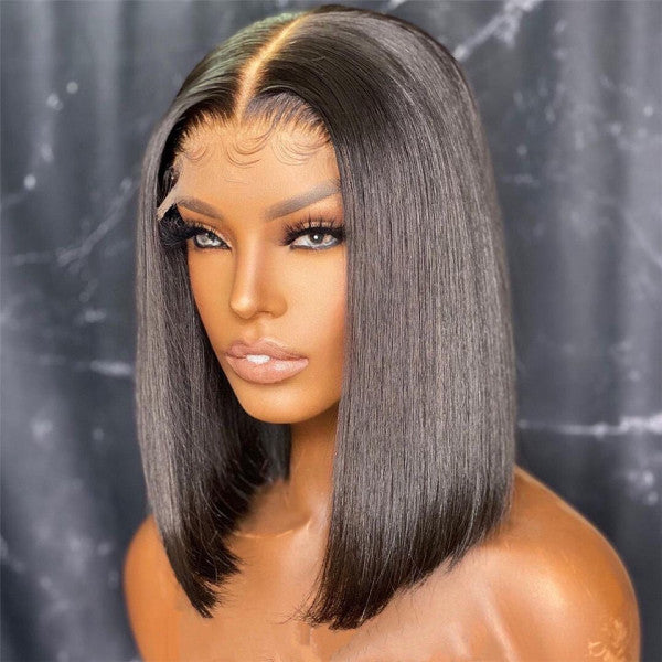 Flash Sale - Straight Hair 10-14 Inches 4x4 Lace Closure Bob Wig Quality Human Hair Wigs