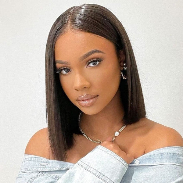 Flash Sale - Straight Hair 10-14 Inches 4x4 Lace Closure Bob Wig Quality Human Hair Wigs